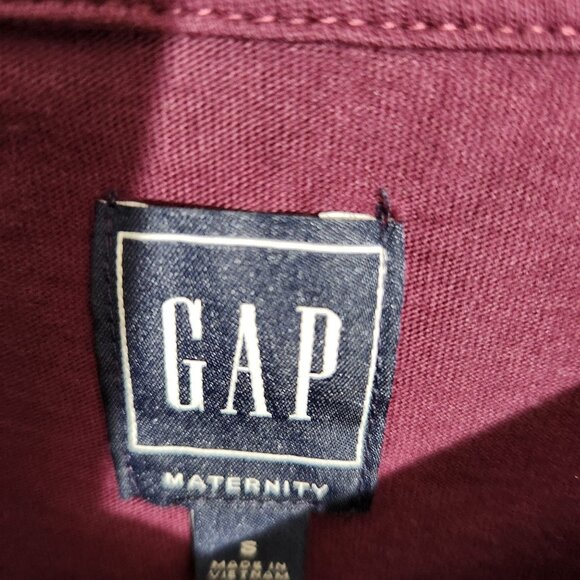 Gap Maternity Dress Womens Small Purple Short Sleeve Tiered Dress Soft Stretch - Picture 2 of 9